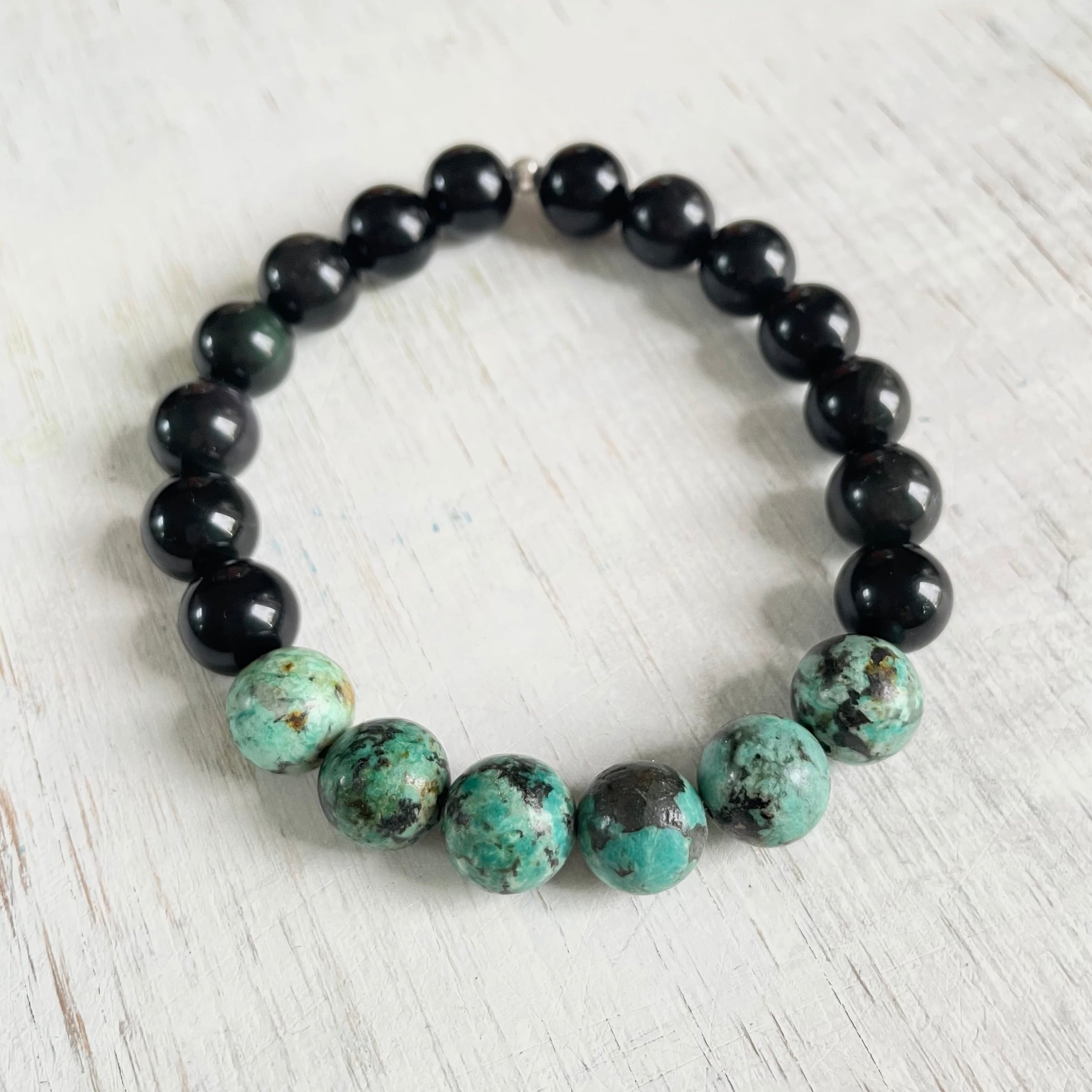 Feng Shui Green Obsidian Beads Wealth Golden Pi Xiu Jade Bracelet Lucky  Jewelry | eBay